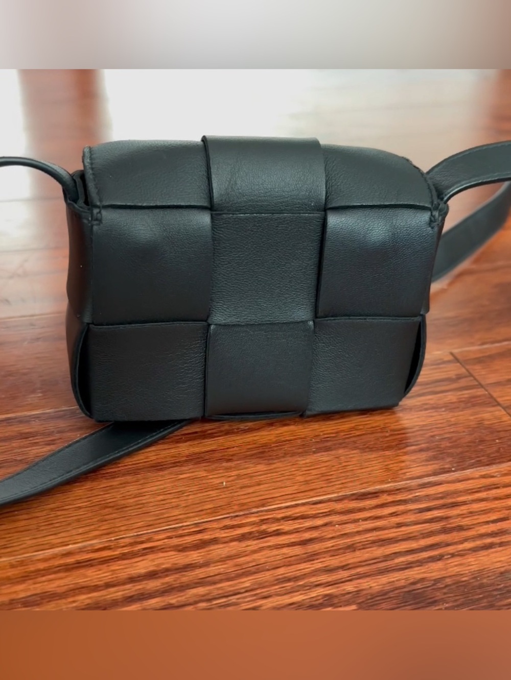 Bottega Veneta Mini Cassette Black Padded Leather Crossbody Bag